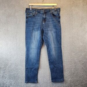Aeropostale Jeans Womens 16S‎ Mid Rise Skinny Denim Medium Wash Zip Fly Pockets